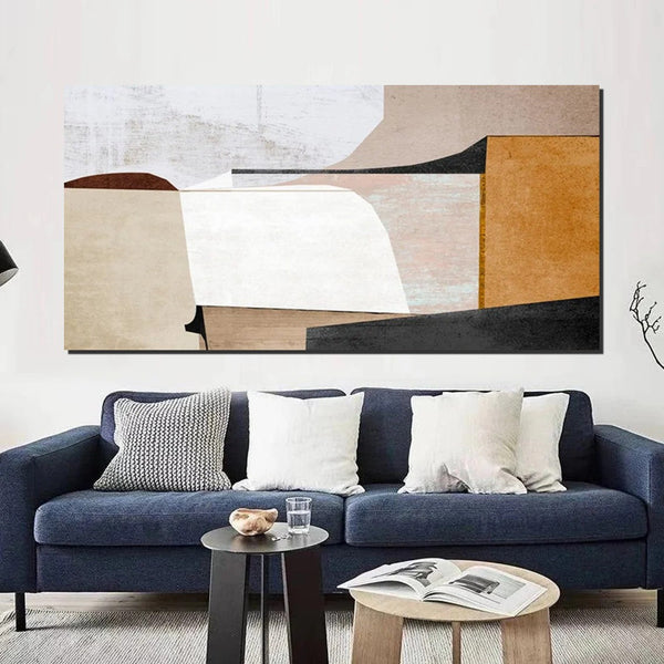 Simple Abstract Art, Original Acrylic Paintings, Hand Painted Canvas Art, Modern Paintings for Bedroom, Modern Living Room Art Ideas, Buy Art Online-LargePaintingArt.com