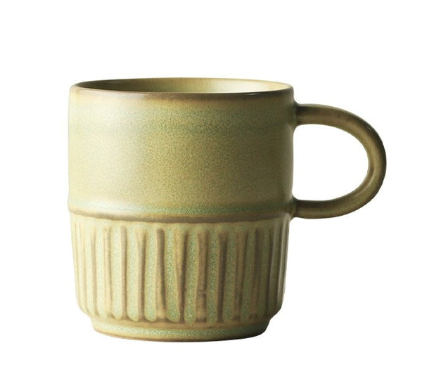 Elegant Porcelain Coffee Cups, Large Capacity Coffee Cup, Handmade Ceramic Coffee Mug, Large Pottery Coffee Cup, Large Tea Cup-LargePaintingArt.com