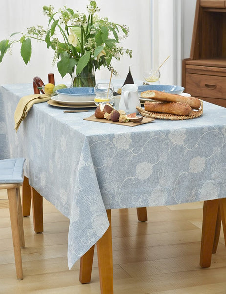 Country Farmhouse Tablecloth, Square Tablecloth for Round Table, Rustic Table Covers for Kitchen, Large Rectangle Tablecloth for Dining Room Table-LargePaintingArt.com