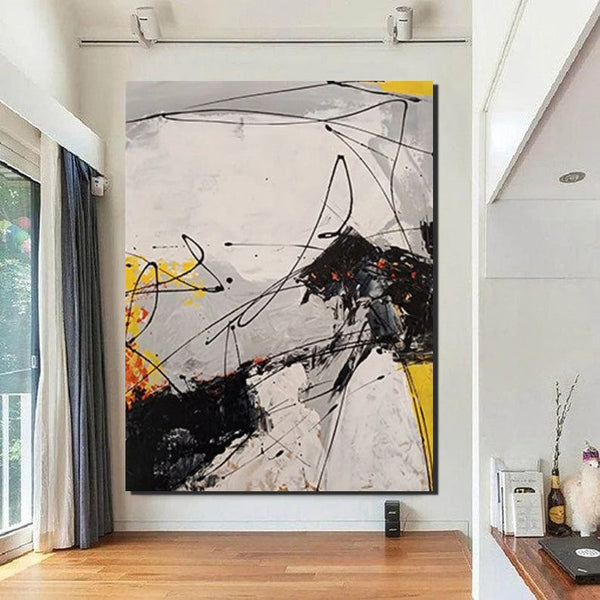 Dining Room Canvas Painting, Large Canvas Painting for Office, Simple Modern Acrylic Paintings, Contemporary Modern Artwork-LargePaintingArt.com