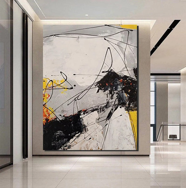 Dining Room Canvas Painting, Large Canvas Painting for Office, Simple Modern Acrylic Paintings, Contemporary Modern Artwork-LargePaintingArt.com