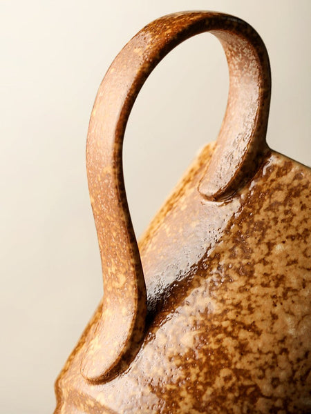 Modern Handmade Pottery Coffee Cup, Creative Brown Green Blue Ceramic Coffee Mugs, Large Unique Tea Cup, Large Capacity Coffee Cups-LargePaintingArt.com