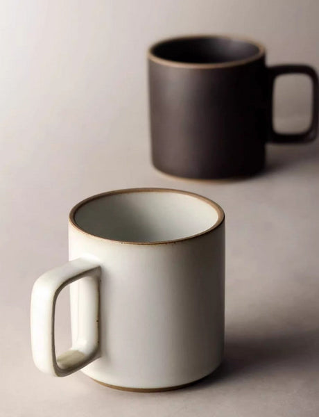 Modern Handmade Pottery Coffee Cup, Large Capacity Coffee Mugs, Unique Tea Cup, Creative White Black Ceramic Coffee Mugs-LargePaintingArt.com