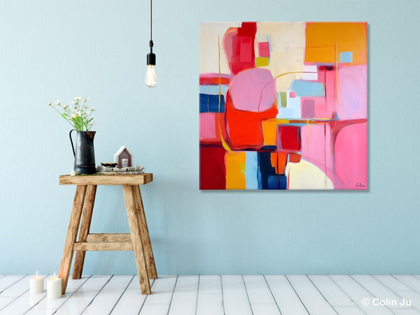 Ultra Modern Acrylic Paintings, Abstract Painting for Bedroom, Original Modern Wall Art Paintings, Oversized Contemporary Canvas Paintings-LargePaintingArt.com