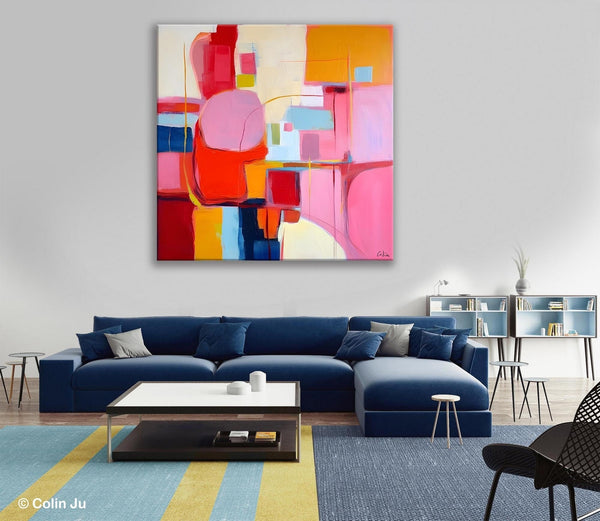 Ultra Modern Acrylic Paintings, Abstract Painting for Bedroom, Original Modern Wall Art Paintings, Oversized Contemporary Canvas Paintings-LargePaintingArt.com