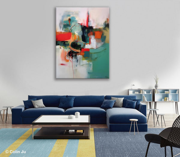 Abstract Wall Paintings, Extra Large Paintings for Dining Room, Hand Painted Canvas Art, Original Artowrk, Contemporary Wall Art Paintings-LargePaintingArt.com