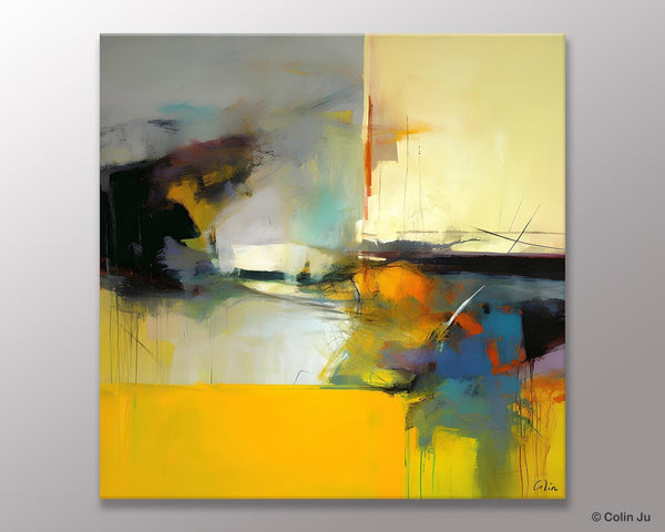 Simple Modern Acrylic Artwork, Modern Canvas Paintings, Large Abstract Art for Bedroom, Original Abstract Wall Art, Contemporary Canvas Art-LargePaintingArt.com