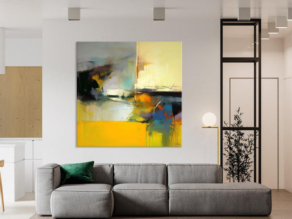 Simple Modern Acrylic Artwork, Modern Canvas Paintings, Large Abstract Art for Bedroom, Original Abstract Wall Art, Contemporary Canvas Art-LargePaintingArt.com