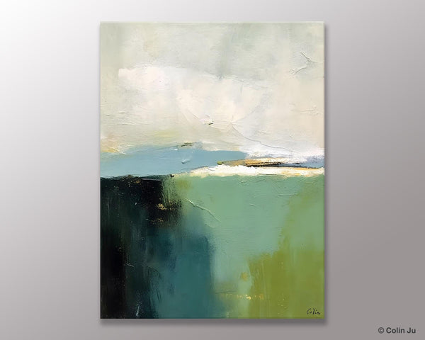 Simple Modern Wall Art, Oversized Contemporary Acrylic Paintings, Original Abstract Paintings, Extra Large Canvas Painting for Living Room-LargePaintingArt.com