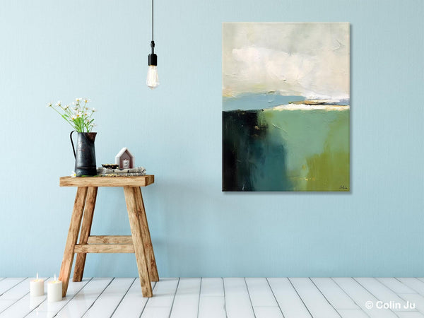 Simple Modern Wall Art, Oversized Contemporary Acrylic Paintings, Original Abstract Paintings, Extra Large Canvas Painting for Living Room-LargePaintingArt.com