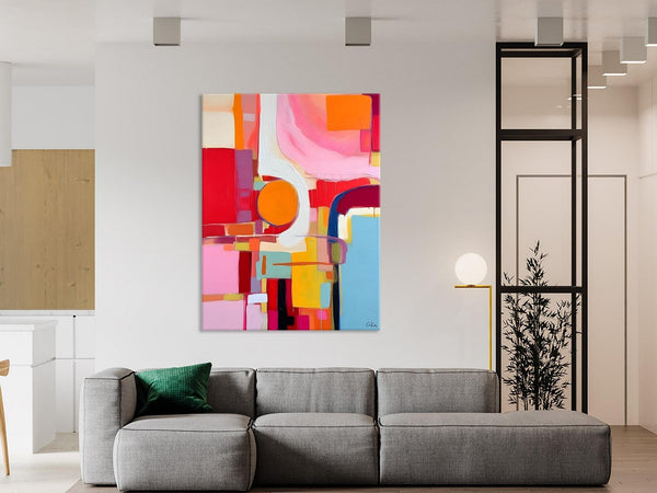 Simple Modern Wall Art, Oversized Contemporary Canvas Art, Original Abstract Paintings, Extra Large Acrylic Painting for Living Room-LargePaintingArt.com