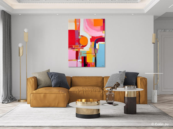 Simple Modern Wall Art, Oversized Contemporary Canvas Art, Original Abstract Paintings, Extra Large Acrylic Painting for Living Room-LargePaintingArt.com