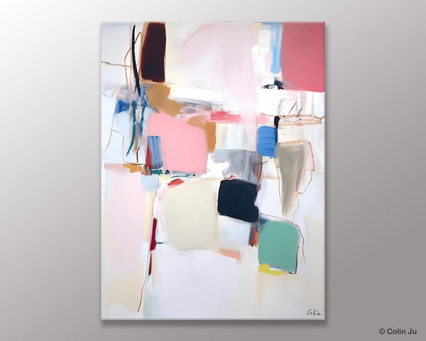 Abstract Painting on Canvas, Contemporary Acrylic Paintings, Extra Large Canvas Painting for Bedroom, Original Abstract Wall Art for Sale-LargePaintingArt.com