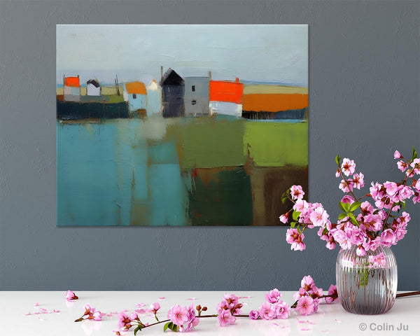 Abstract Landscape Paintings, Extra Large Canvas Painting for Living Room, Large Original Abstract Wall Art, Contemporary Acrylic Paintings-LargePaintingArt.com