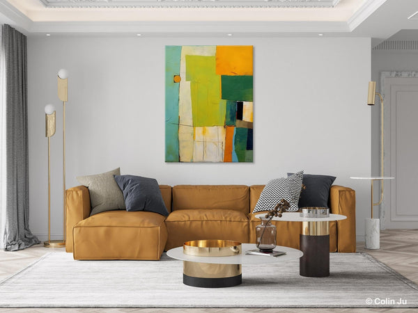 Simple Modern Wall Art, Oversized Contemporary Acrylic Paintings, Extra Large Canvas Painting for Living Room, Original Abstract Paintings-LargePaintingArt.com