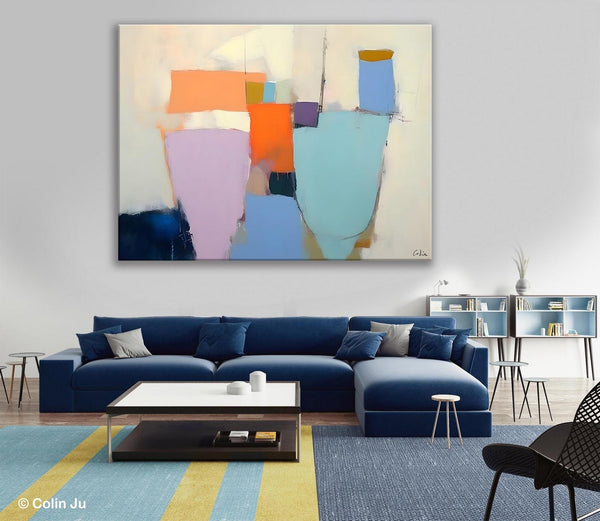 Simple Wall Painting Ideas for Living Room, Extra Large Painting on Canvas, Contemporary Acrylic Art, Original Abstract Wall Art Paintings-LargePaintingArt.com
