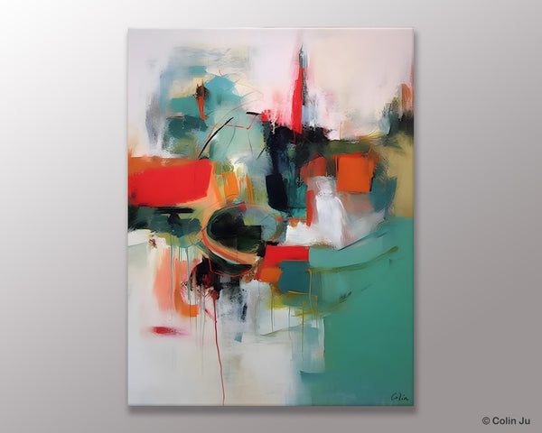 Abstract Wall Paintings, Extra Large Paintings for Dining Room, Hand Painted Canvas Art, Original Artowrk, Contemporary Wall Art Paintings-LargePaintingArt.com