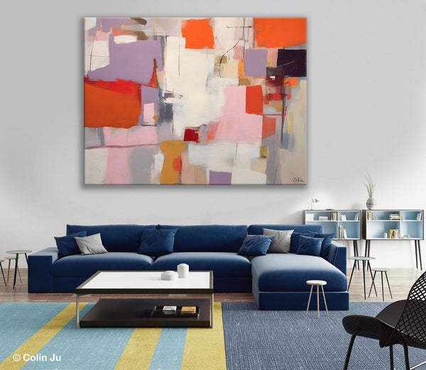 Acrylic Paintings on Canvas, Large Original Abstract Art, Contemporary Acrylic Painting on Canvas, Oversized Modern Abstract Wall Paintings-LargePaintingArt.com