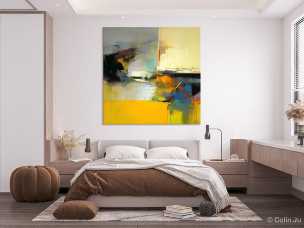 Simple Modern Acrylic Artwork, Modern Canvas Paintings, Large Abstract Art for Bedroom, Original Abstract Wall Art, Contemporary Canvas Art-LargePaintingArt.com