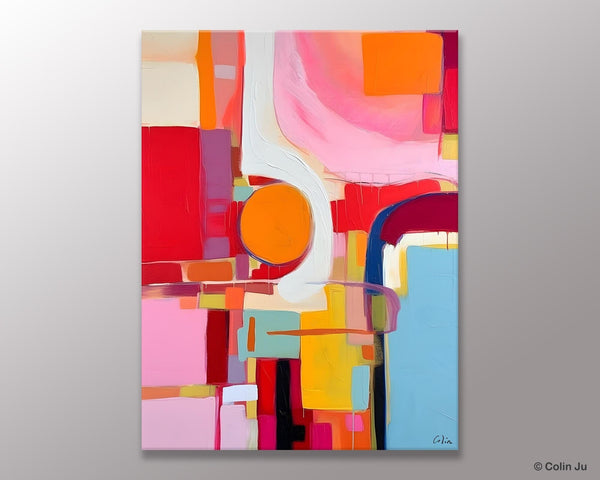 Simple Modern Wall Art, Oversized Contemporary Canvas Art, Original Abstract Paintings, Extra Large Acrylic Painting for Living Room-LargePaintingArt.com