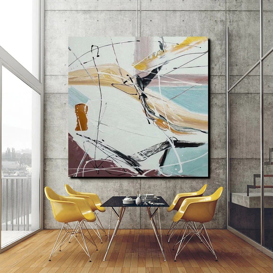 Large Acrylic Painting, Simple Canvas Painting, Abstract Painting for –  Paintingforhome
