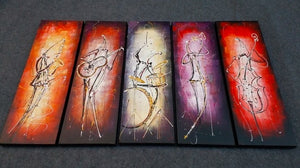 Painting Samples of 5 Piece Canvas Art, Musician Painting, Music Painting, Large Paintings for Dining Room, Living Room Canvas Painting, Contemporary Abstract Art Paintings, Extra Large Canvas Art