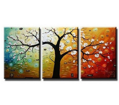 Tree of Life Paintings, Heavy Texture Paintings, Impasto Painting, Tree Paintings