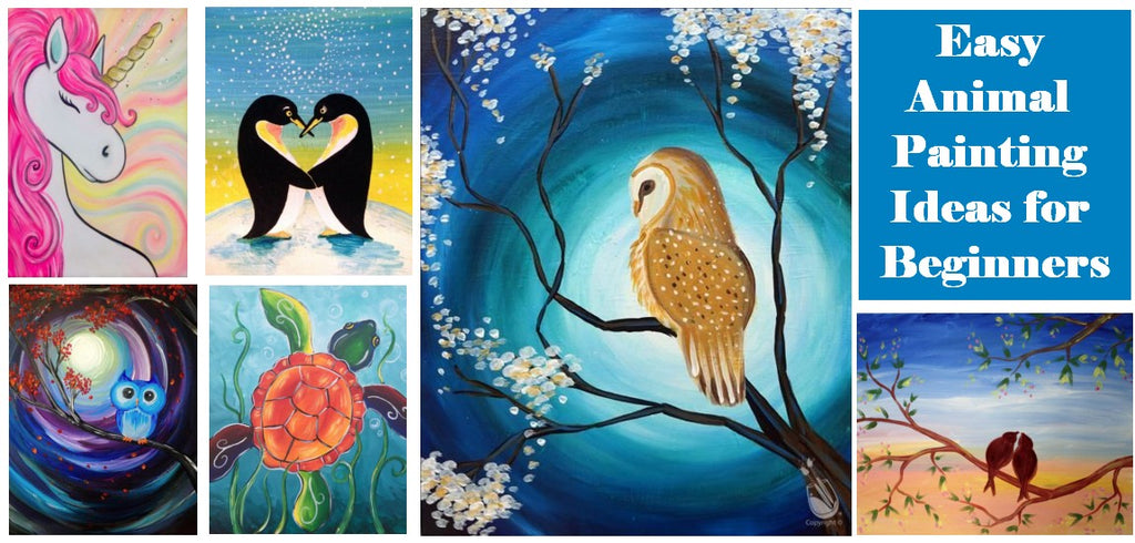 Easy Animal Painting Ideas for Beginners, Cute Animal Painting Ideas, Simple DIY Acrylic Painting Ideas for Kids, Easy Abstract Canvas Paintings, Easy Cartoon Painting Ideas for Kids