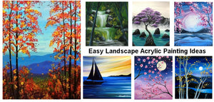 Easy Landscape Painting Ideas for Beginners, Easy Tree Paintings, Simple DIY Canvas Painting Ideas, Easy Acrylic Painting Ideas for Beginners