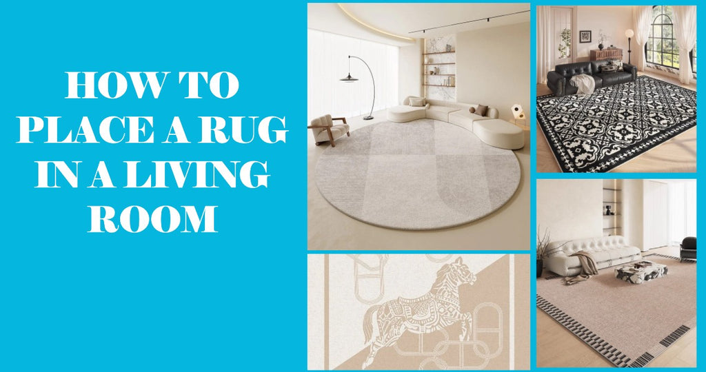 How to Place a Rug in a Living Room, Modern Rugs for Living Room, Modern Living Room Rug Ideas, Circular Modern Rugs, Modern Round Rugs for Bedroom, Geometric Modern Carpets