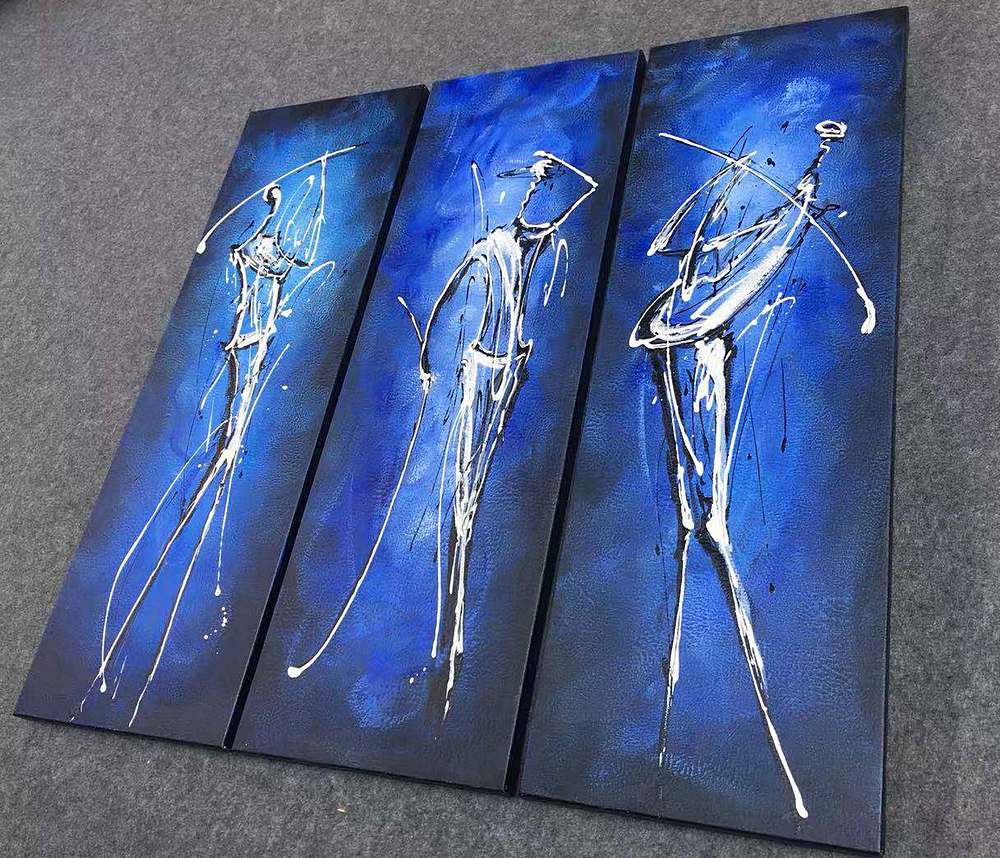 Painting Samples of Golf Player Painting, 3 Piece Wall Art, Sports Abstract Art,Paintings for Living Room, Simple Modern Art, Abstract Canvas Painting, Contemporary Acrylic Paintings, Buy Paintings Online