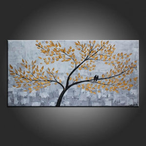 Love Birds Painting, Abstract Bird Art Painting, Wedding Gifts, Buy Painting Online, Simple Painting Ideas, Hand Painted Canvas Art, Acrylic Paintings on Canvas, Bedroom Wall Art Ideas