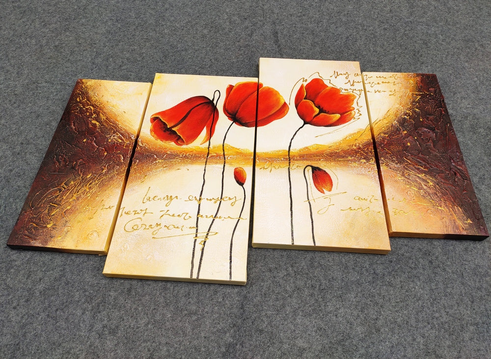 Painting Samples of Flower Paintings, Tulip Floral Painting, Canvas Painting for Bedroom, Buy Paintings Online, Contemporary Abstract Art Paintings, Simple Acrylic Painting Ideas