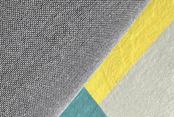 Blue Modern Rugs under Dining Room Table, Geometric Carpets for Living Room, Contemporary Modern Rugs Next to Bed-LargePaintingArt.com