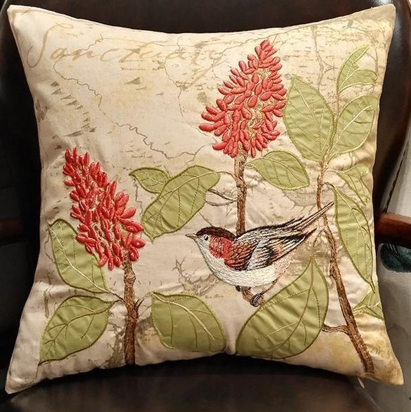 Living Room Throw Pillows, Decorative Sofa Pillows, Bird Throw Pillows, Pillows for Farmhouse, Bedroom Throw Pillows, Rustic Pillows for Couch-LargePaintingArt.com