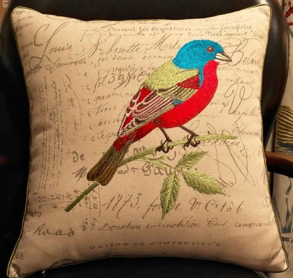Bird Throw Pillows, Pillows for Farmhouse, Sofa Throw Pillows, Decorative Throw Pillows, Living Room Throw Pillows, Rustic Pillows for Couch-LargePaintingArt.com