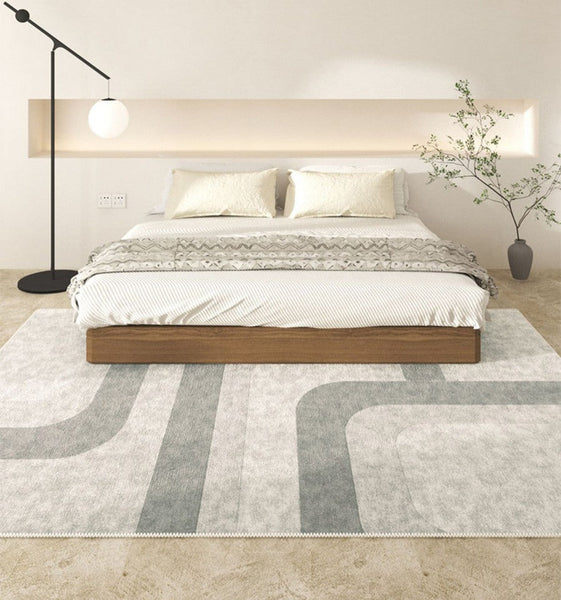 Modern Runner Rugs for Entryway, Kitchen Runner Rugs, Geometric Hallway Runner Rugs, Bathroom Runner Rugs, Contemporary Runner Rugs Next to Bed-LargePaintingArt.com