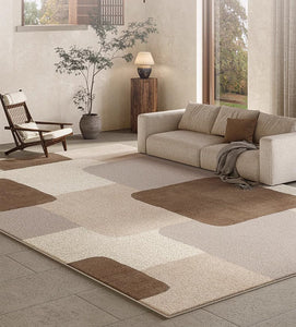 Abstract Geometric Modern Rugs for Living Room, Contemporary Area Rugs for Bedroom, Large Modern Carpets for Interior Design-LargePaintingArt.com