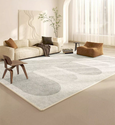 Geometric Modern Rugs for Living Room, Contemporary Abstract Rugs under Dining Room Table, Simple Modern Rugs, Large Modern Rugs for Bedroom-LargePaintingArt.com
