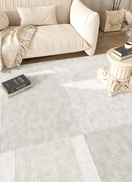 Geometric Modern Rugs for Living Room, Contemporary Abstract Rugs under Dining Room Table, Simple Modern Rugs, Large Modern Rugs for Bedroom-LargePaintingArt.com