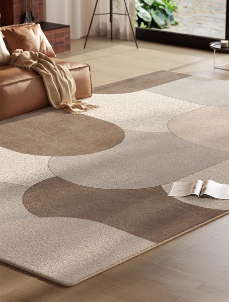 Abstract Geometric Modern Rugs, Contemporary Modern Rugs for Bedroom, Modern Rugs for Dining Room-LargePaintingArt.com
