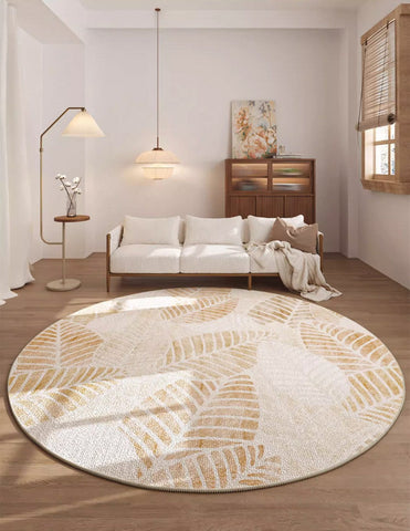 Contemporary Round Rugs for Dining Room, Round Carpets under Coffee Table, Modern Area Rugs for Bedroom, Circular Modern Rugs for Living Room-LargePaintingArt.com