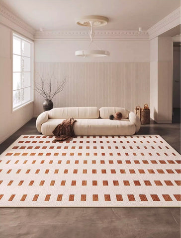 Modern Rug Ideas for Bedroom, Geometric Modern Rug Placement Ideas for Living Room, Contemporary Area Rugs for Dining Room-LargePaintingArt.com