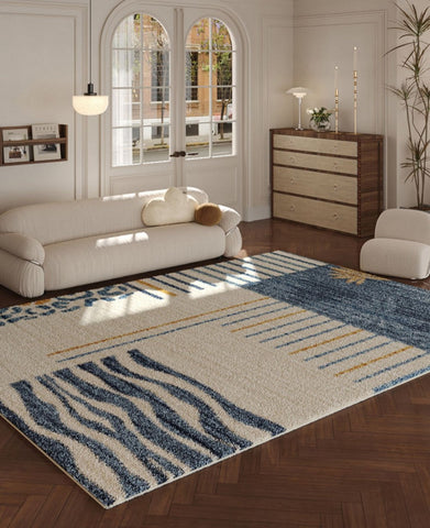 Abstract Contemporary Runner Rugs for Living Room, Modern Runner Rugs Next to Bed, Bathroom Runner Rugs, Kitchen Runner Rugs, Runner Rugs for Hallway-LargePaintingArt.com