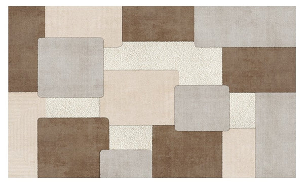 Abstract Modern Rugs for Living Room, Large Contemporary Rugs for Dining Room, Bedroom Geometric Modern Area Rugs-LargePaintingArt.com