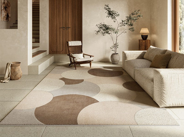 Bedroom Modern Rugs, Geometric Modern Rugs for Dining Room, Contemporary Area Rugs for Living Room-LargePaintingArt.com