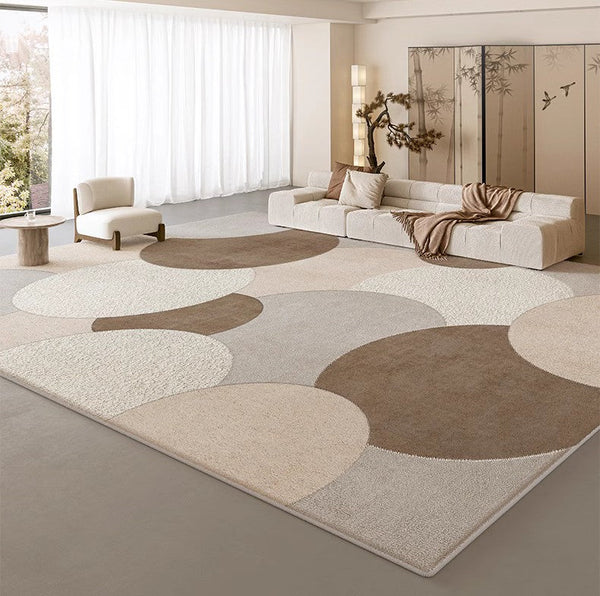 Bedroom Modern Rugs, Geometric Modern Rugs for Dining Room, Contemporary Area Rugs for Living Room-LargePaintingArt.com