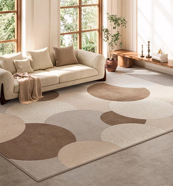Bedroom Modern Rugs, Geometric Modern Rugs for Dining Room, Contemporary Area Rugs for Living Room-LargePaintingArt.com