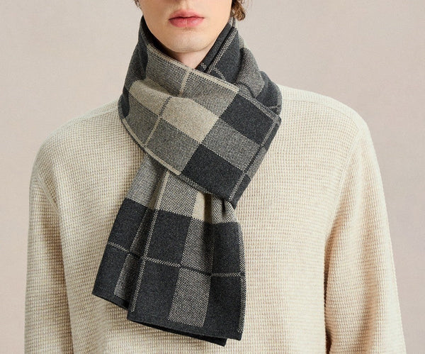 Business Formal Men Scarf Styles, Wool Scarf for Gentleman, Casual Fashion Scarf for Men, Men's Cashmere Scarf Winter, Soft Wool Scarf for Men, Men's Winter Scarf