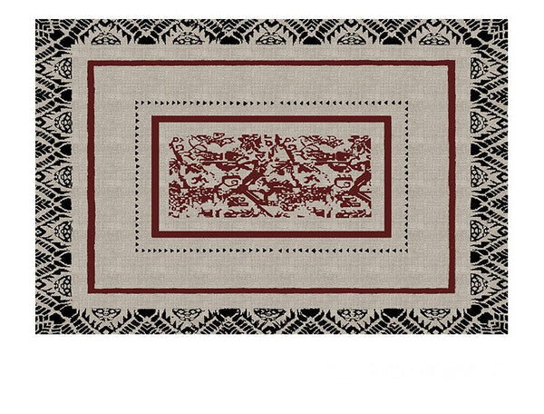 Dining Room Floor Rugs, Abstract Contemporary Rugs for Bedroom, Mid Century Area Rugs for Living Room, Elegant Modern Area Rugs under Sofa, Modern Carpets for Office-LargePaintingArt.com